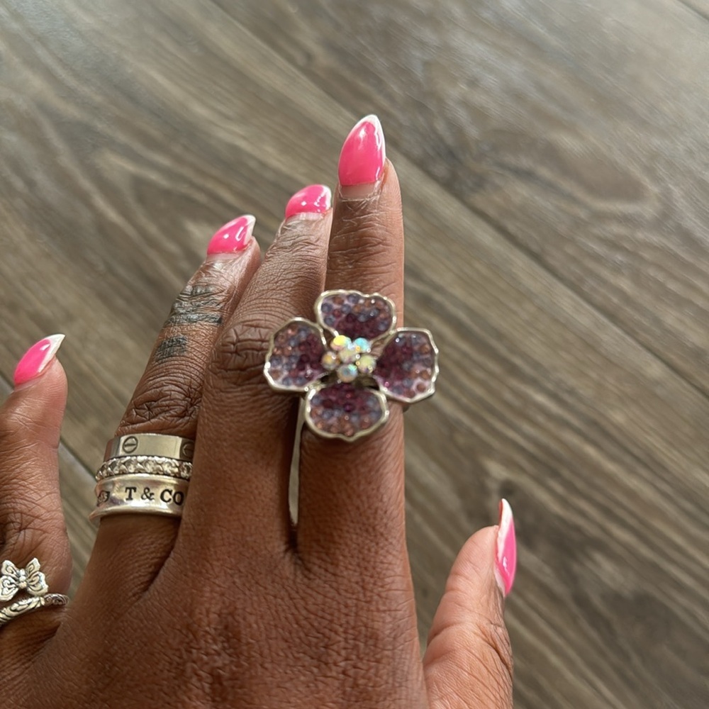 Purple Flower Ring